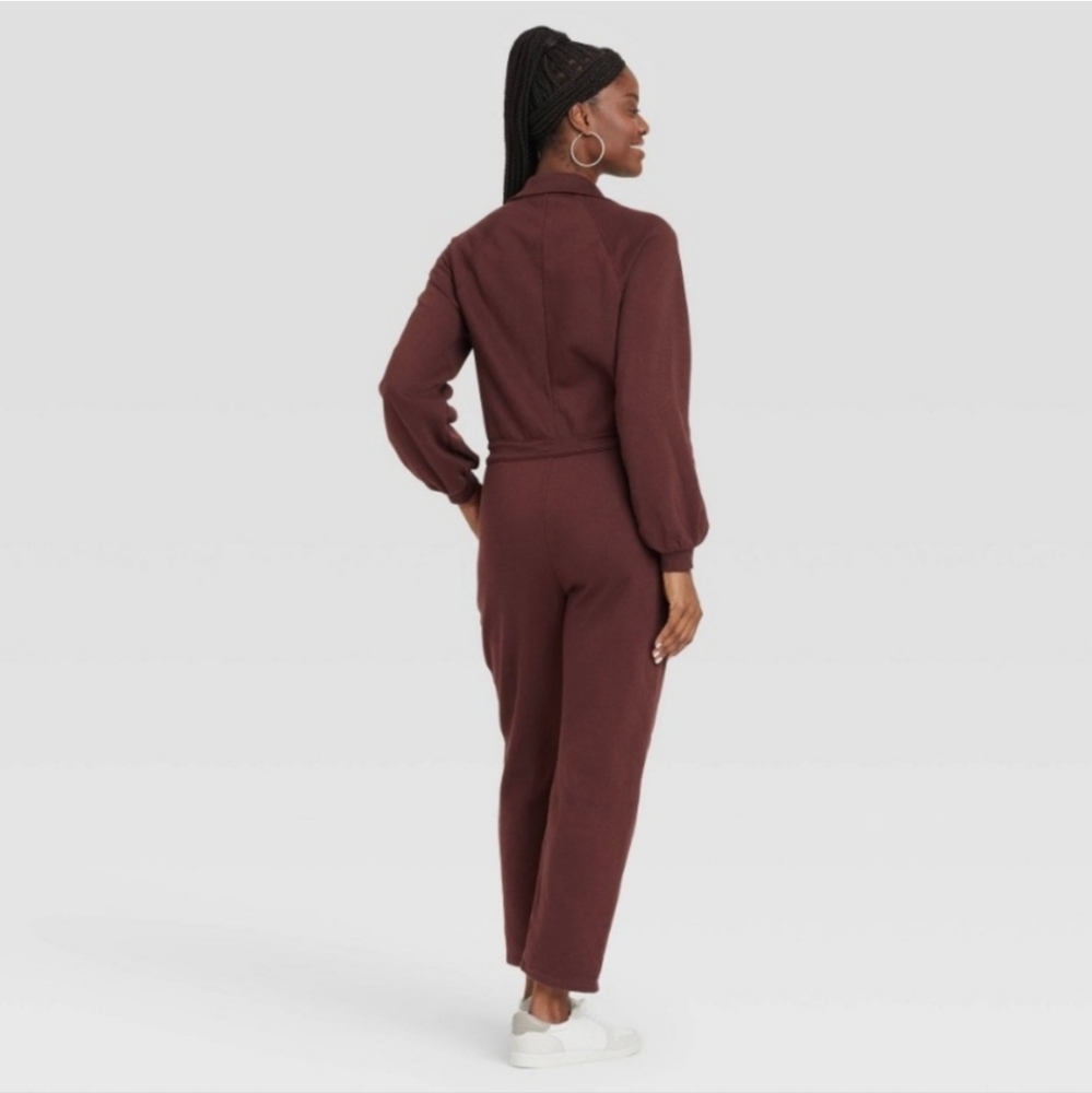 NWT Universal Thread Jumpsuit Pantsuit Sweats Brown Women’s Size XSmall - Picture 3 of 5